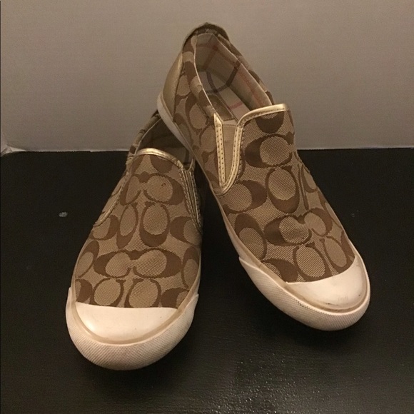Coach Brown Beal Signature Slip on Loafer Sneakers - Picture 3 of 11